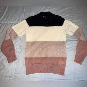 ✨ NWT! Emery Rose Colorblock Mock Neck Sweater – Size M